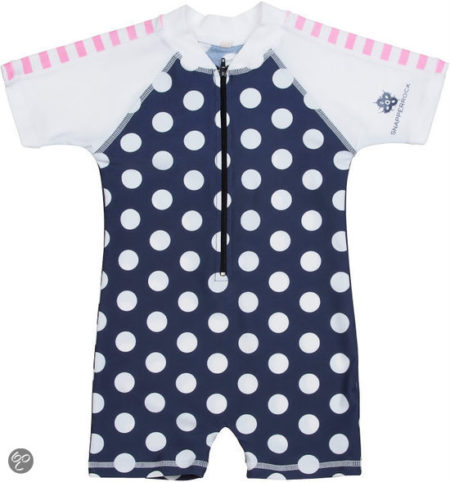 Afbeelding van Snapper Rock - Zwemveiligheid Zwempakje - Navy Dots - 12-24m (86/92)