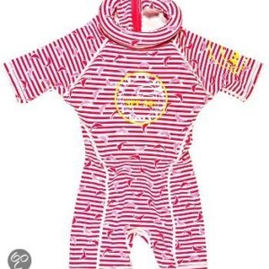 Afbeelding van Swimsafe - Zwemveiligheid drijfpakje Dolphin Stripe - Roze - 2-3 jr