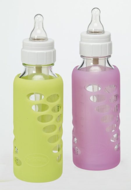 Afbeelding van Dr. Brown's - Beschermhoes glazen fles 240 ml - Groen/Roze 2 stuks