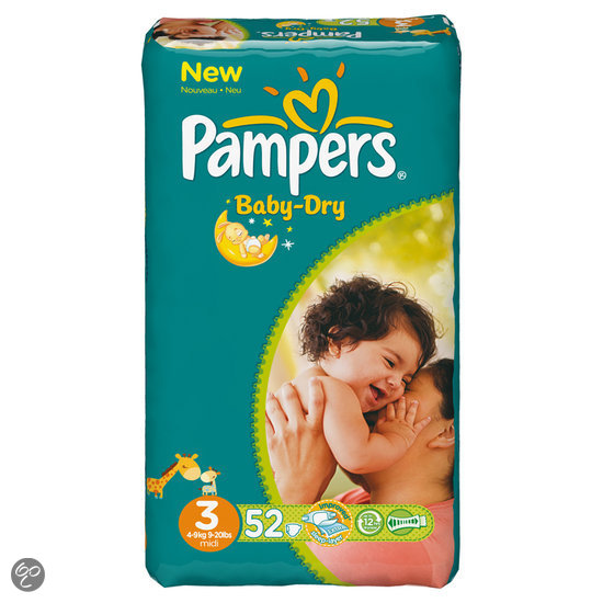 Pampers Baby Dry - Luiers Maat 3 - Voordeelpak 52st - Zwanger en Shop