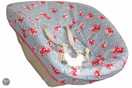 Afbeelding van Hoes Ukje voor Newborn Set Stokke Tripp Trapp - Grijs roze bloem