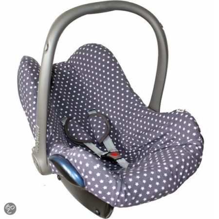 Afbeelding van Hoes Ukje voor Maxi Cosi Cabriofix en Citi - Grijs met witte sterren