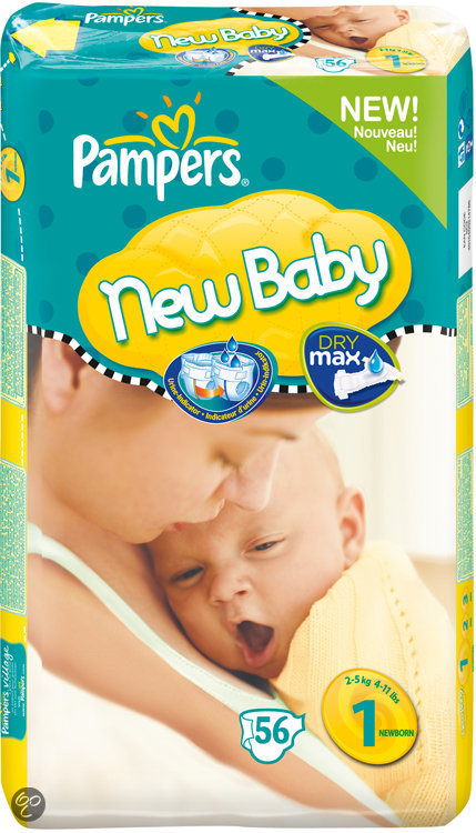 Pampers New Luiers Maat met urine indicator - Voordeelpak 56st - Zwanger Ouder Shop