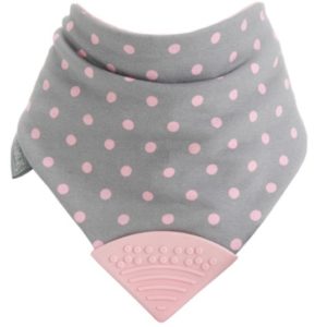 Afbeelding van Neckerchew - Polka Dot - Grijs/Roze