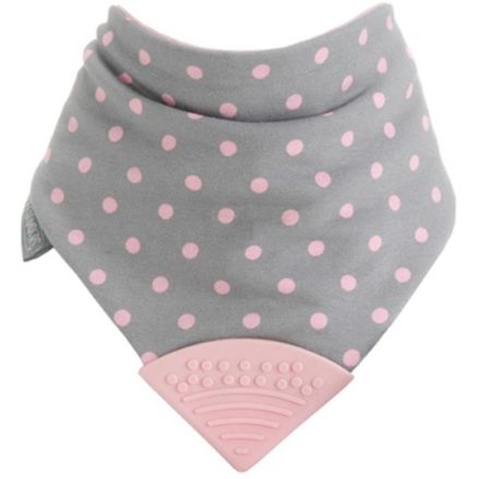 Afbeelding van Neckerchew - Polka Dot - Grijs/Roze