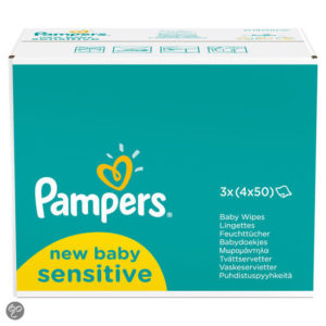 Afbeelding van Pampers Sensitive - Maximum Care Billendoekjes Navulpak 12x50 st.