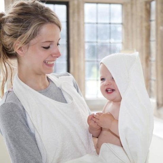 Stal Minnaar Probleem Original Cuddledry Apron Towel badhanddoek- Puur wit - Zwanger en Ouder Shop