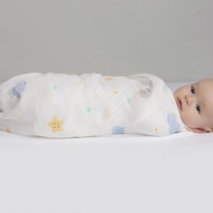 Afbeelding van Lulujo swaddle 100% katoen 120x120 cm - Turtles