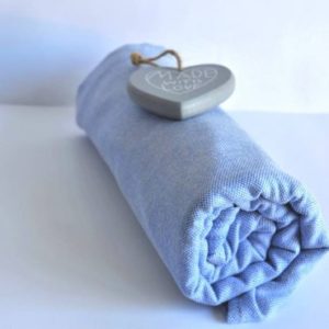 Afbeelding van Draagdoek Pure Baby Love Royal Blue blauw.