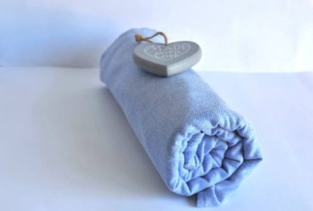 Afbeelding van Draagdoek Pure Baby Love Royal Blue blauw.