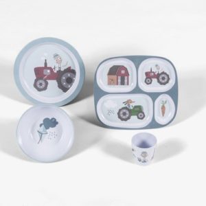 Afbeelding van Sebra - Melamine beker Farm boy - blauw