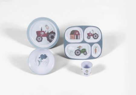 Afbeelding van Sebra - Melamine beker Farm boy - blauw