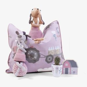 Afbeelding van Sebra - Melamine beker Farm girl - roze