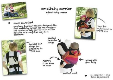 Afbeelding van Emeibaby draagzak model Full Treemei Petrol Pink.