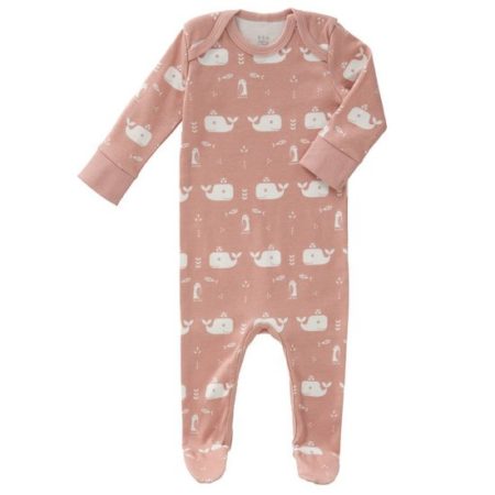 Afbeelding van Fresk pyjama met voet Whale mellow rose